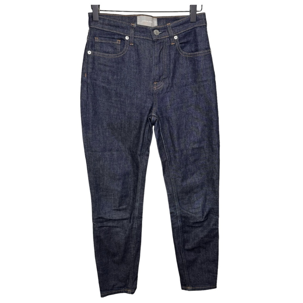 Everlane Ankle Mid Rise Skinny Jeans Dark Indigo Wash Size 26